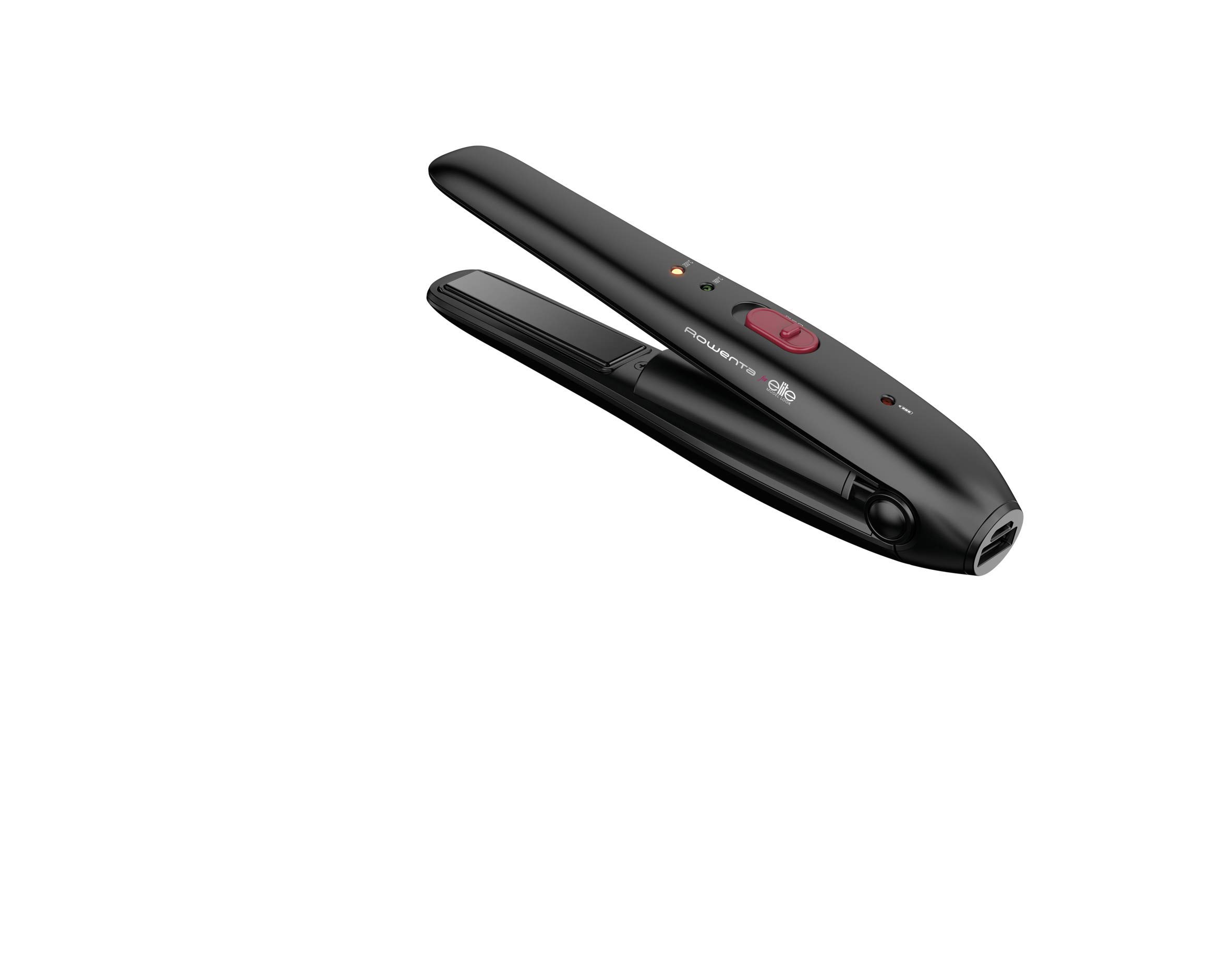 Rowenta - SF1312F0 - Fer à lisser avec plaques céramiques, lisseur de cheveux et batterie portable, fonctionnement sans fil, avec 25 min d'autonomie, jusqu'à 200 °C