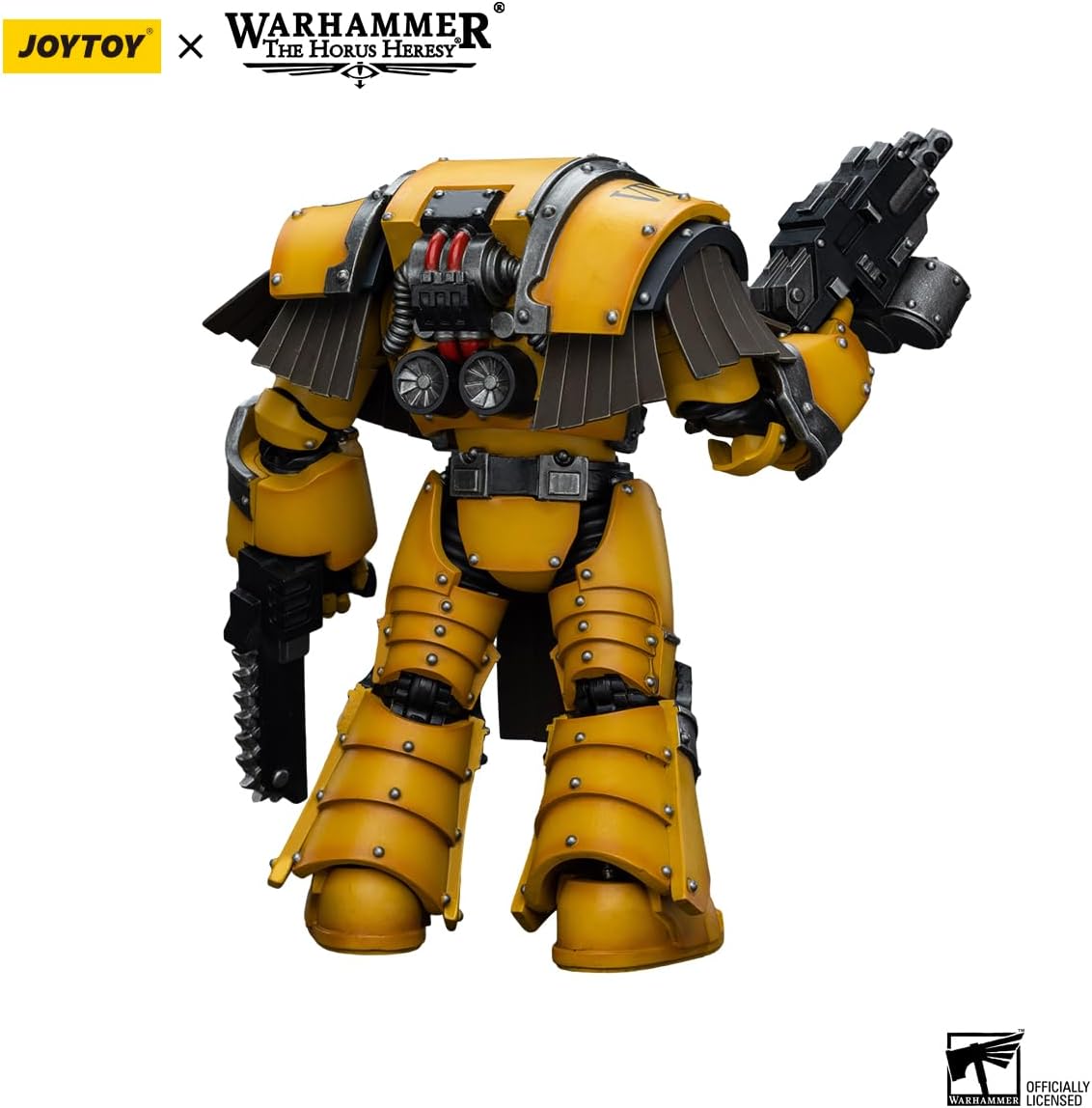 LEBOO JOYTOY Warhammer 40k Imperial Fists Legion Cataphractii Terminator Squad Legion Cataphractii with Chainfist 4.8 inch Collectible Model Gifts