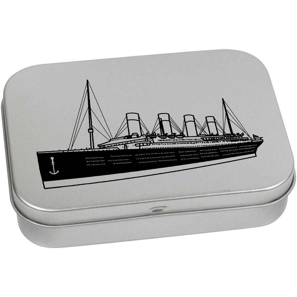 Azeeda 110mm 'Titanic' Metal Hinged Tin/Storage Box (TT00138100)