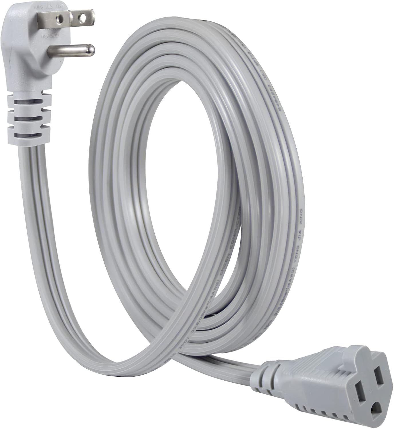 KUNCAN Appliance Power Extension Cord 3 Prong Flat Wire SPT3 14 AWG Heavy Duty