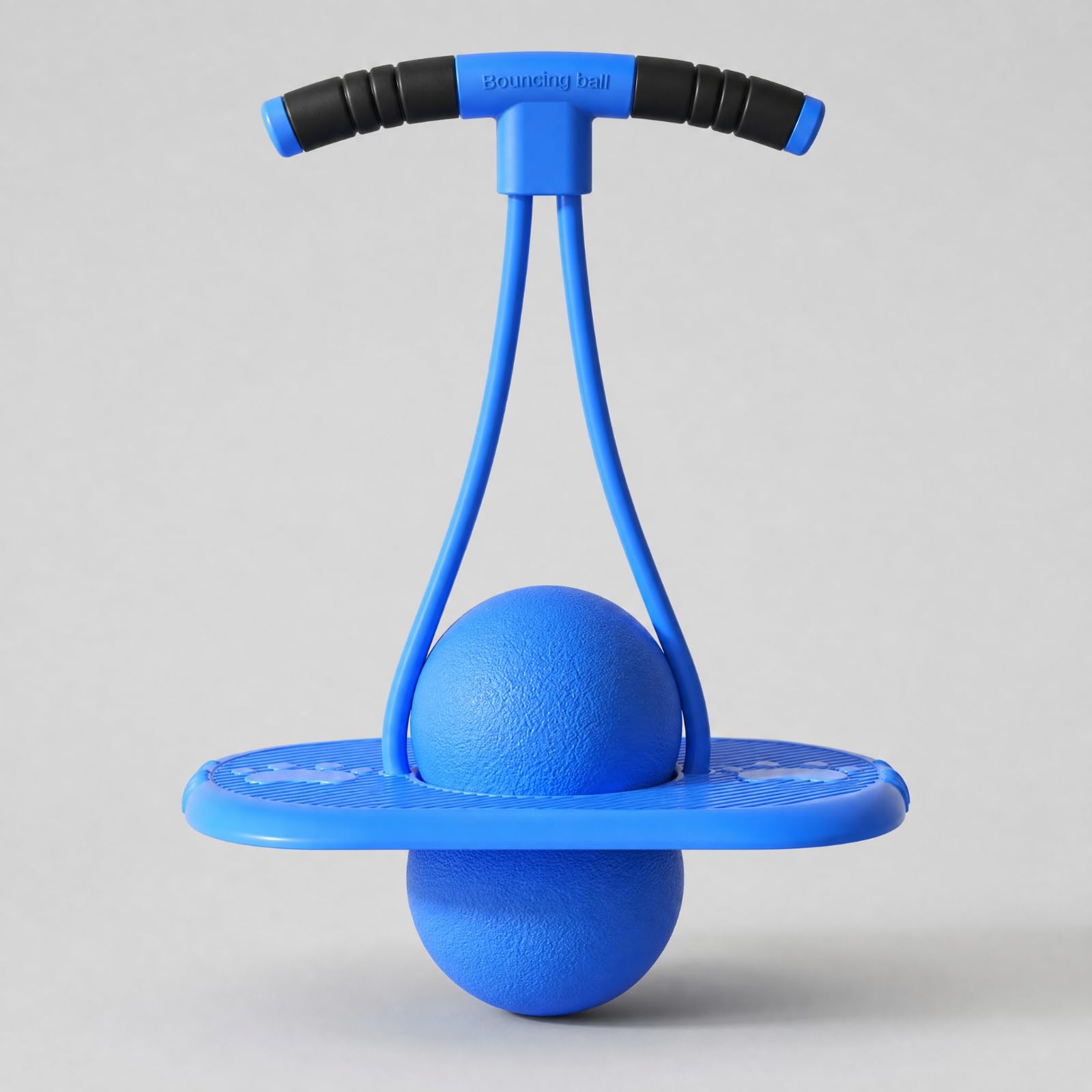 Milageto Pelota Brincarina Equilibrio Antislizante Pelota Salto con Mango Acojinado Base Brincarina con para Familias, Interior, Exterior