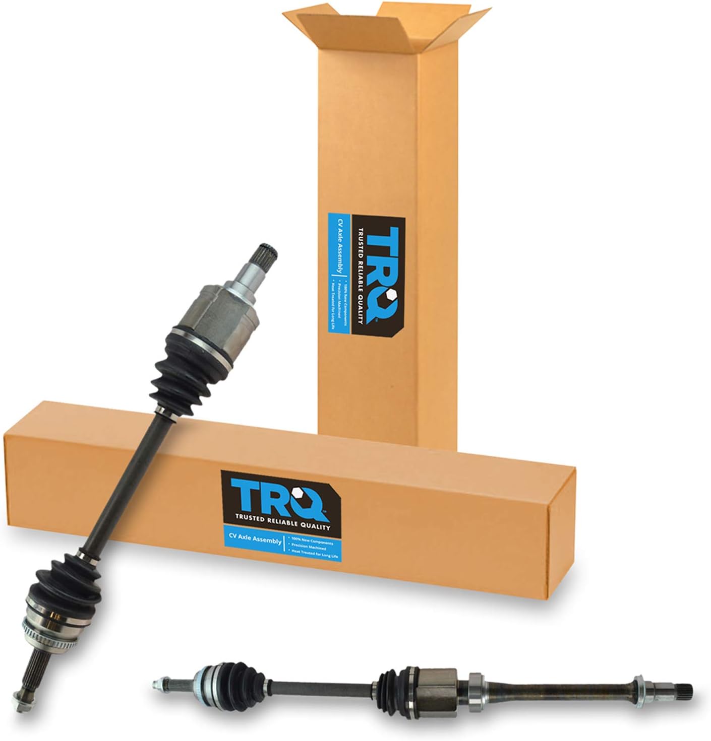 TRQ Front CV Axle Shaft Assembly Kit Pair Compatible with Camry Solara Highlander