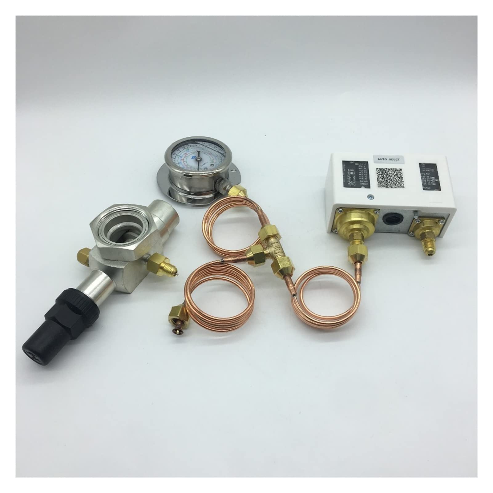 Mini Bomba pequeña 1/4"FSAE X 1/4 MSAE con Schrader reemplaza la válvula de Cierre de rotalock como válvula de Servicio en refrigeración, Aire Acondicionado y Bomba de Calor
