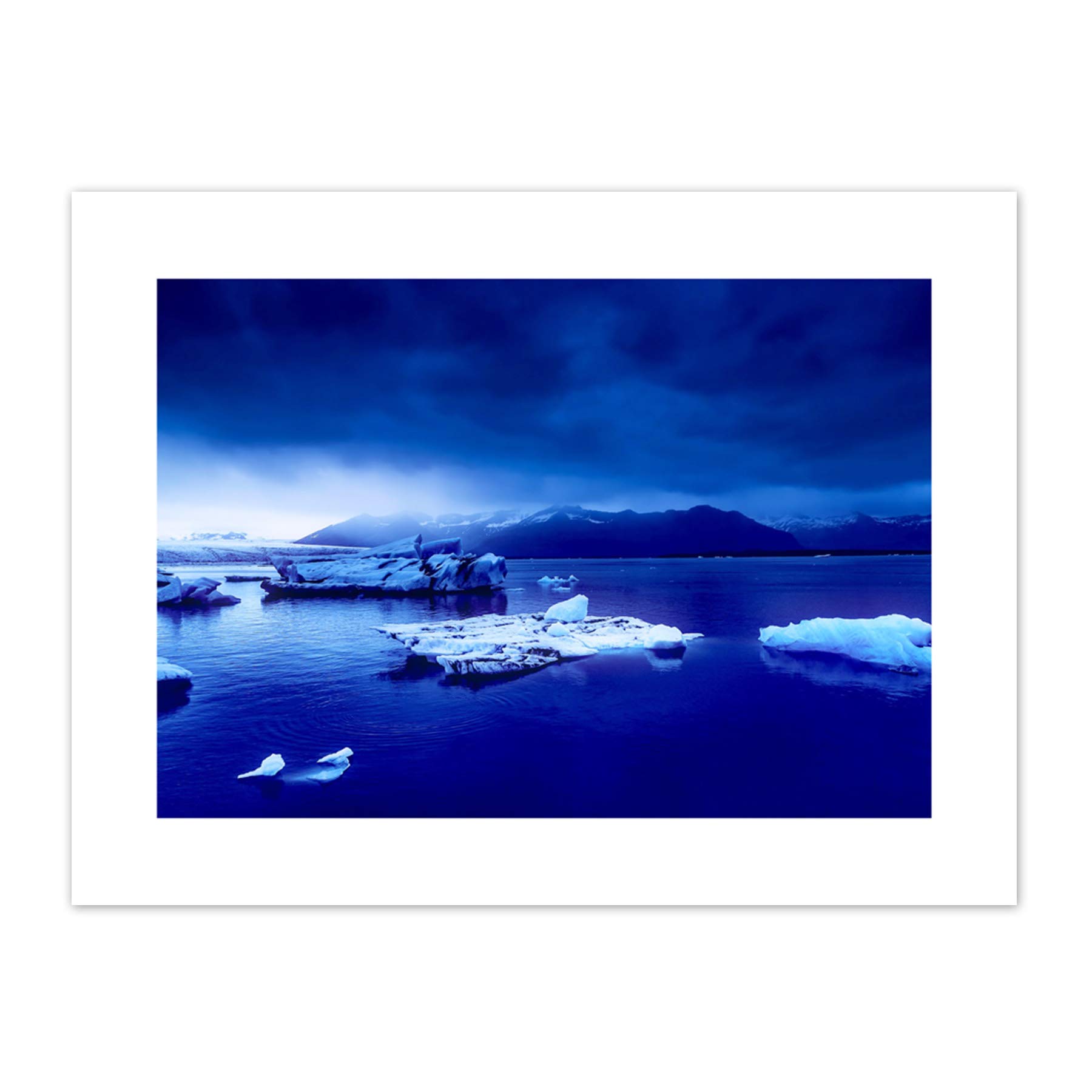 Arctic Ocean Ice Icebergs Canvas Wall Art Print