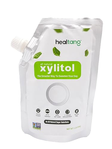 Healtang Xilitol edulcorante natural sustituto de azúcar apto para dieta cetogénica para hornear, café, 1.1 libras17.64oz