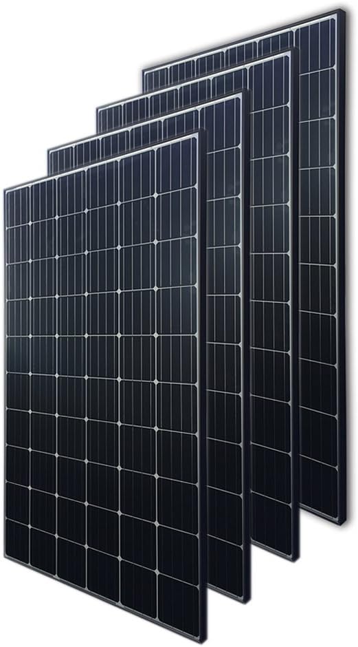 Renogy 4pcs, 300 Watt 24 Volt Monocrystalline Panel 1200W Grid Large Solar System Residential Commercial House Cabin Sheds Rooftop, 300W