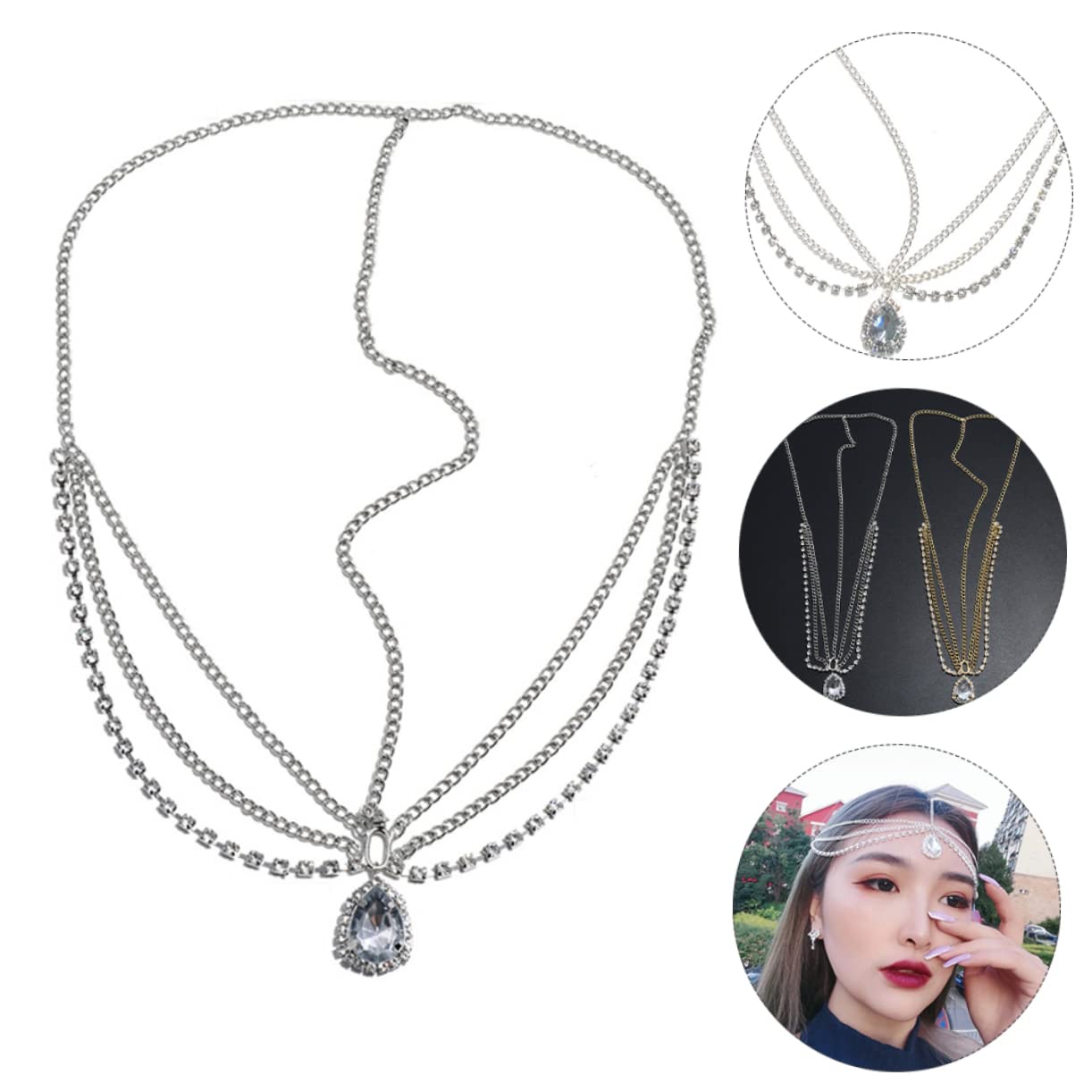 FOMIYES Lot De 3 Bijoux De Cheveux Scintillants Pour Femmes Pour Halloween Festivals 4 Pièces X 3