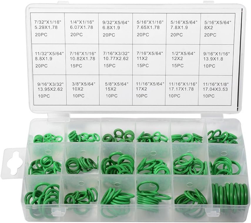270 Pezzi Guarnizioni O'ring 18 Misure Diverse Oring Anelli Gommini Verdi - Foto 3