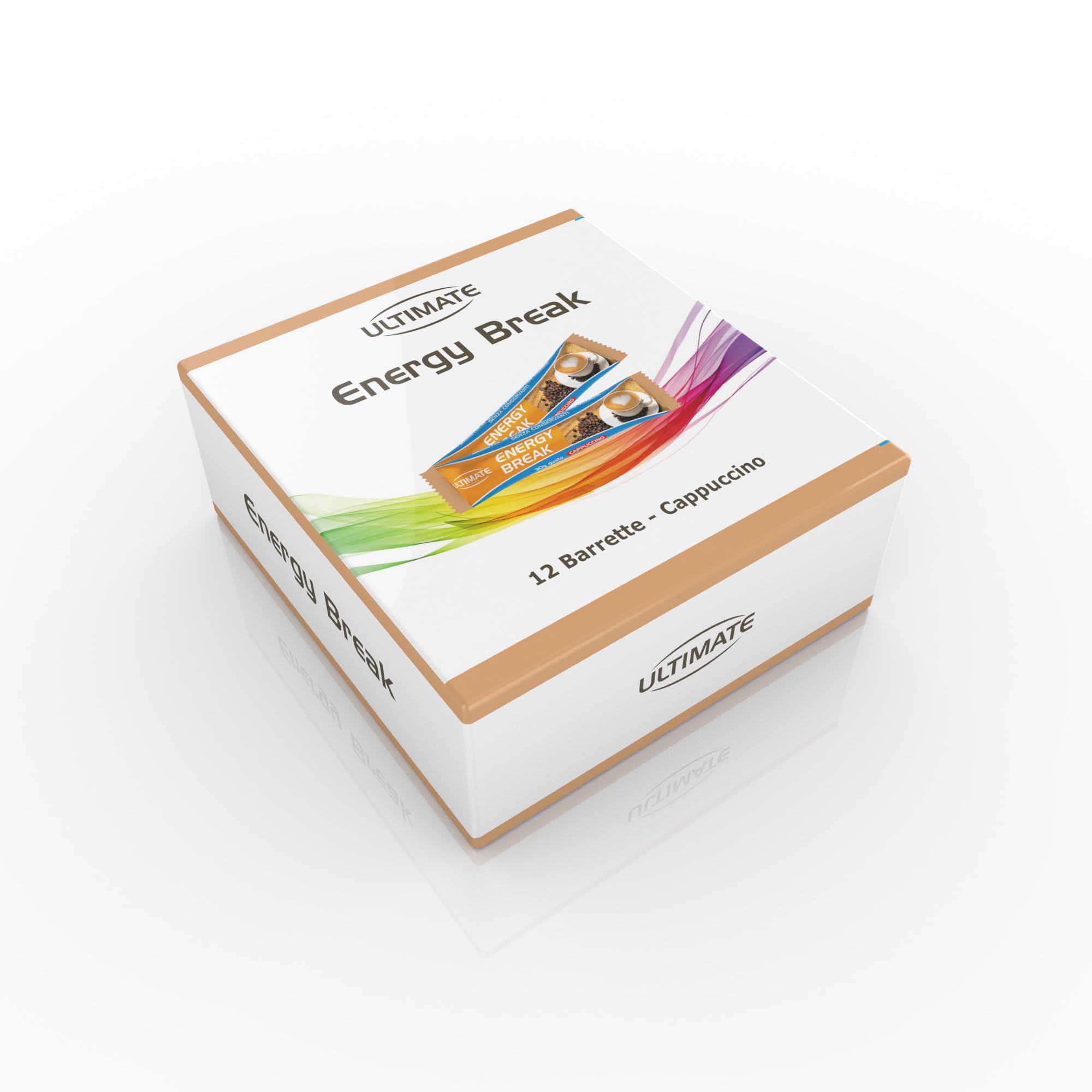 Ultimate Italia - Barretta energy break - gusto cappuccino - 12 pz da 30g - energia immediata e graduale, alta digeribilità, senza Copertura
