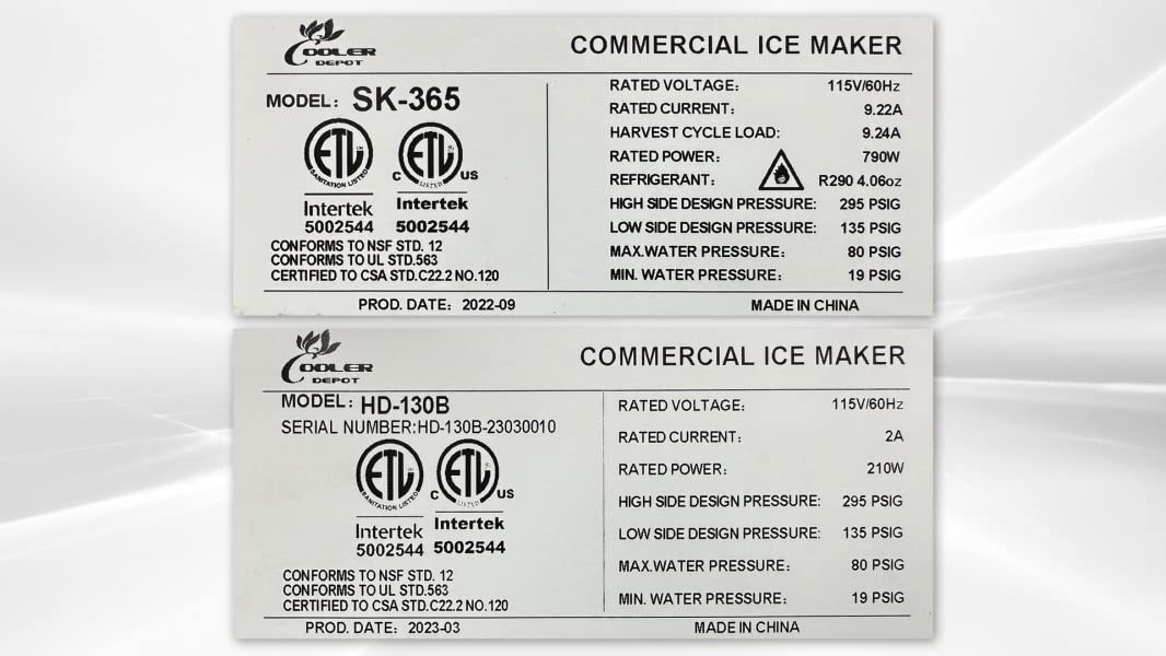 Commercial Ice Maker Hotel Ice Maker With Large Dispenser- 350 Lb/Per Day Nsf Certified Hd-130b on Fridge.com - View 2