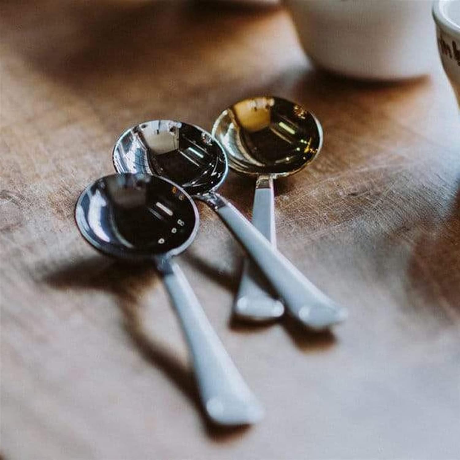 Coffee Scoops Stainless Steel Coffee Cupping Spoon Cup Spoons Ti-Black Gold