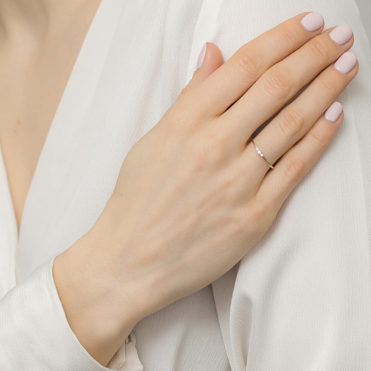 MARKO Ring Damen Gold mit Zirkonia – Echtgold Schmuckring Glitzer – Verlobungsring Damen Gold – Frauen Ringe Schmuck – Ästhetischer Love Everlasting - Anxiety