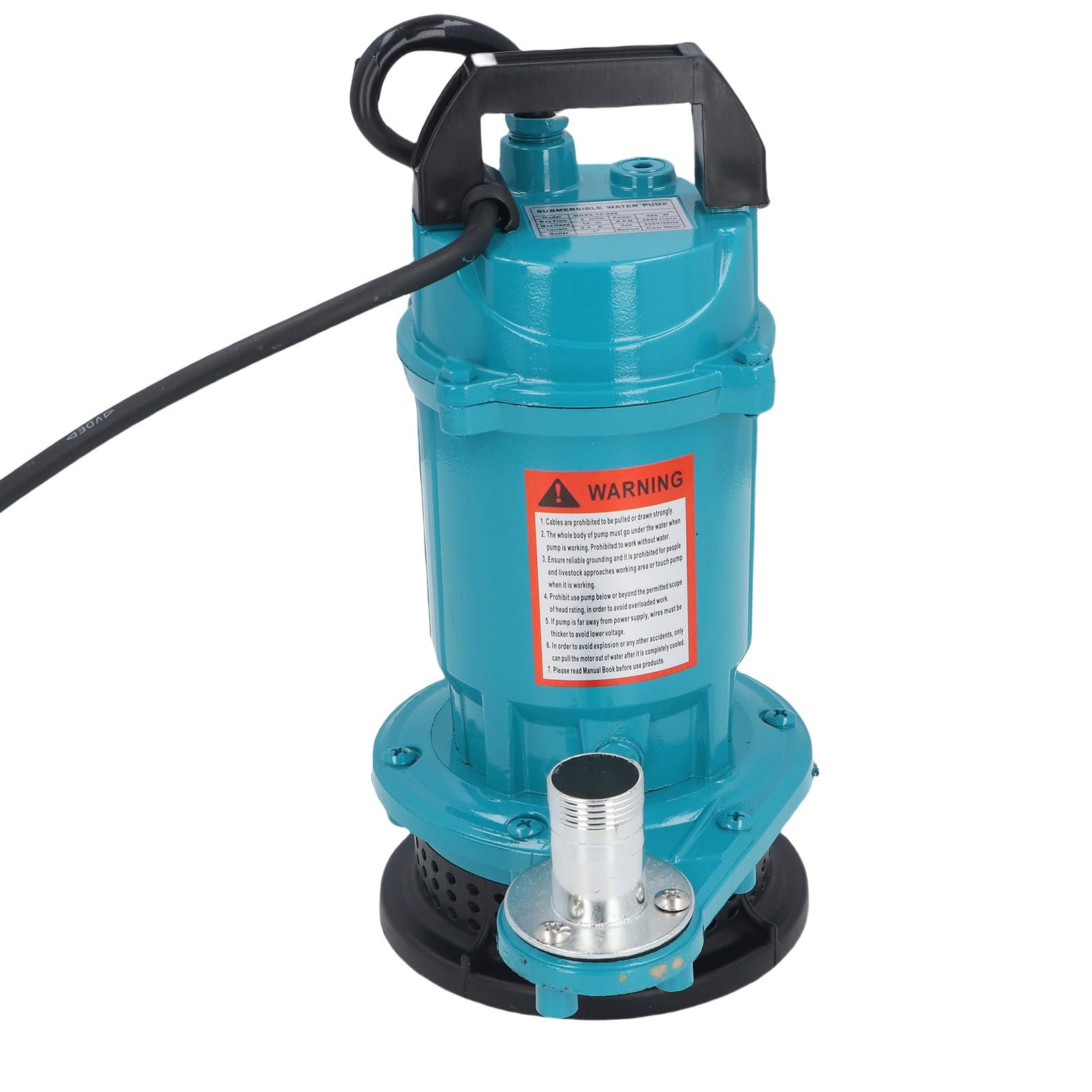 Cuifati Bomba de Agua Eléctrica, Bomba Sumergible de Cable de 7 M Portátil para Piscina de Polvo de Jardín (EU enchufe 220V)