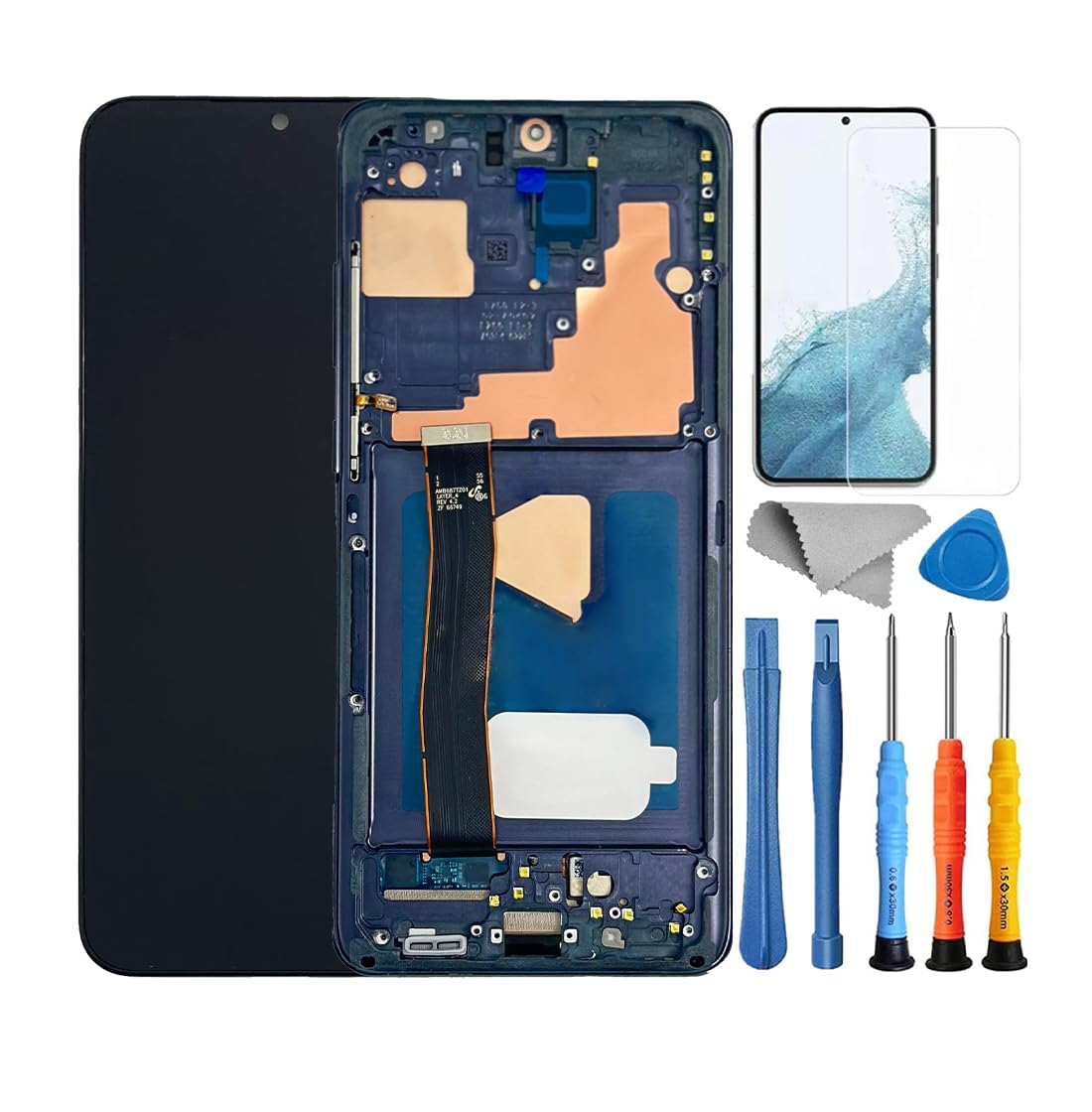 for Samsung Galaxy S20 Ultra Screen Replacement for Samsung S20 Ultra Screen Replacement with Frame G988A G988B G988U G988U1 G988W LCD Display Touch Digitizer Assembly with Tools Black