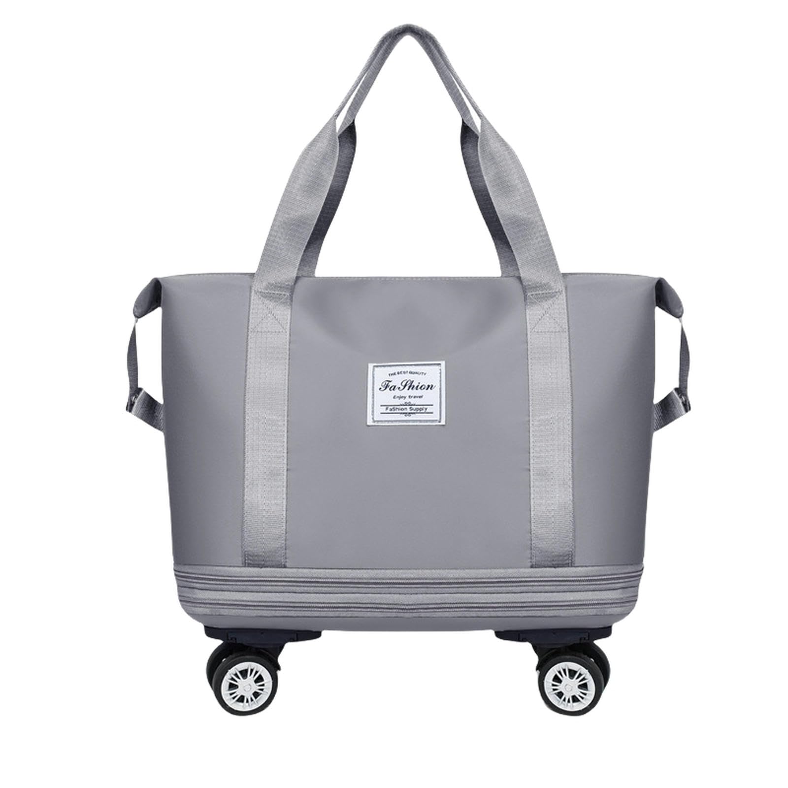 Reisetasche Student Reisetasche Mit Rädern Große Kapazität Gepäckbeutel Trockener Und Nasse Trennungsstaatenbeutel-grau-50 * 20 * 65 cm