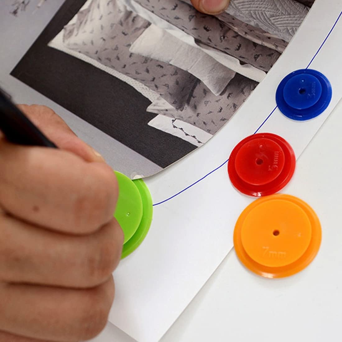 Ruota Di Tracciamento Parallela Prym 610943 - Per Cucito E Disegno, Bianco - Foto 3