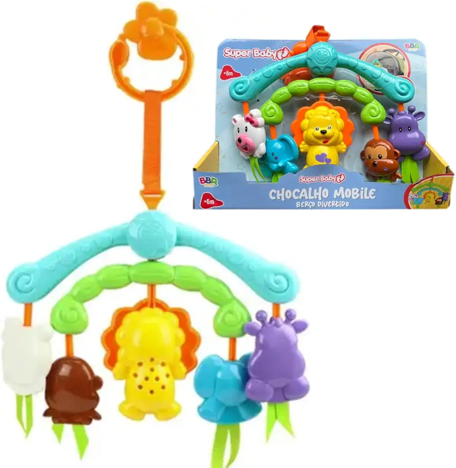 BBR Móbile Carrinho De Bebê Berço Brinquedo Musical para Bebês de 0 a 12 meses