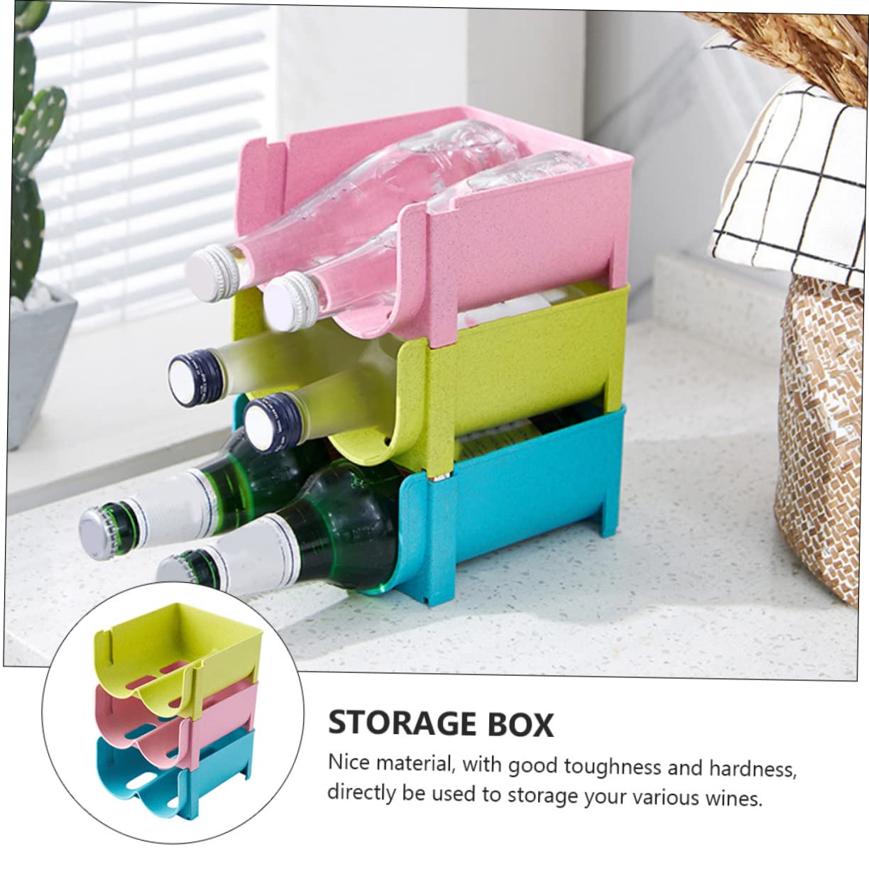 PRETYZOOM Mini Soda Can Organizer Beer Can Box Stacking Beverage Box for Kitchen Beer Rack Storage