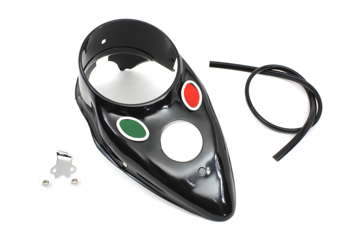 V-Twin 39-0446 Black Replica Cateye Dash Panel