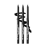 Ruby Kisses Auto Lip Liner Pencil (Black 3 Pack), Long Lasting & Non-Fading, Smooth Application, Non-Feathering with Rich Pigmented Color, No Sharpener Needed, Ideal for Full Lips Look