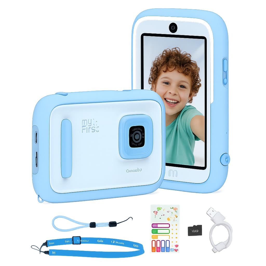 myFirst Camera 50 - New AI Editor Kids' Digital Camera 20MP Photos 1080P Video, Front & Selfie Lens Christmas Birthday Gifts for Boys & Girls Ages 4-15 Portable Travel Camera (Blue)-image-38