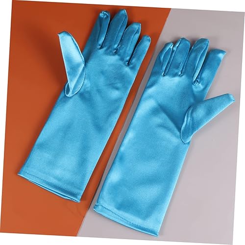 Miniatura 7 de Juego de 3 pares de manos de satén para niños, guantes de princesa de satén para niños, guantes de princesa blancos para niños, recuerdos de