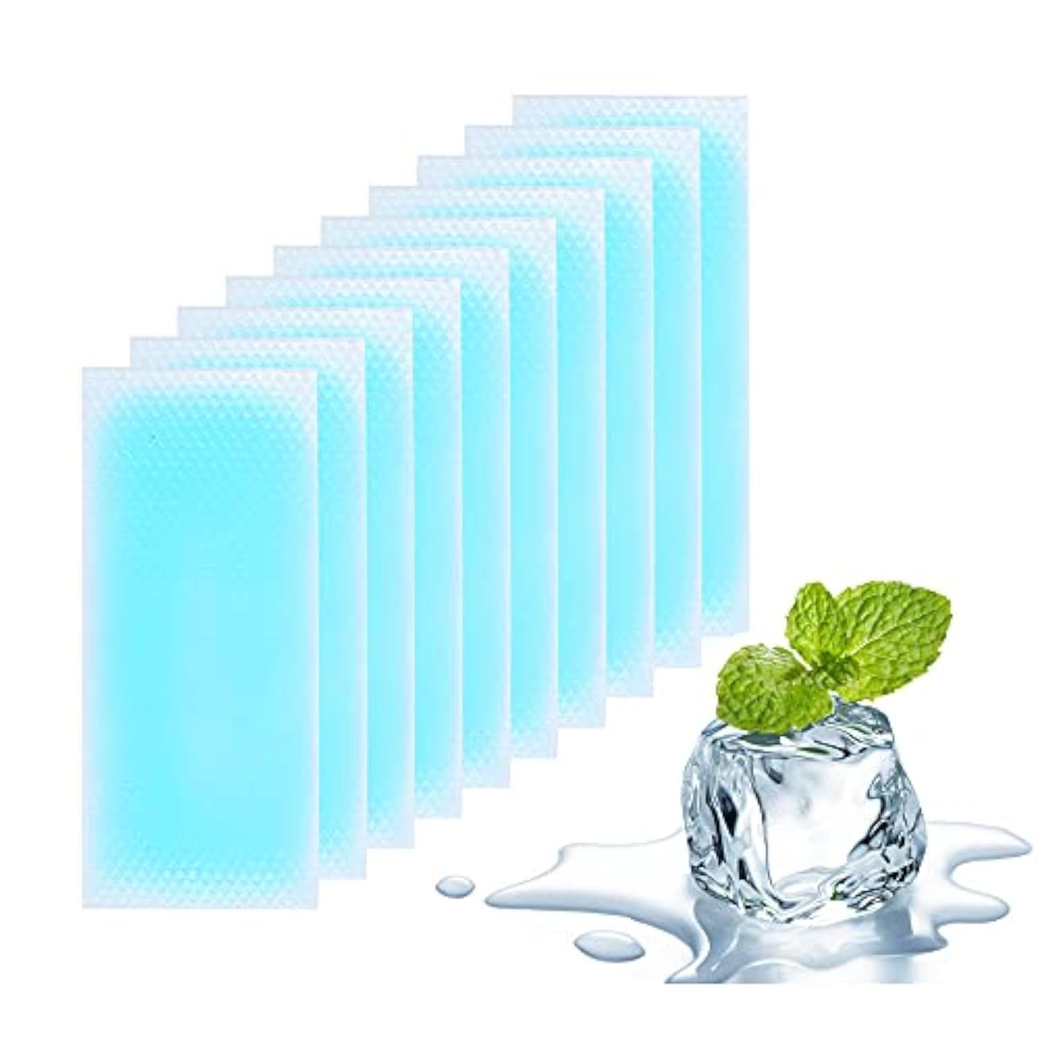 Kiyioor 20pcs Cooling Gel Patches, Cooling Forehead Strips Relieve Headache,Toothache Pain,Drowsiness, Fatigue, Refreshing, Relieve Fatigue, Sunstroke