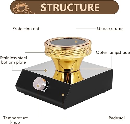 Miniatura 3 de YUCHENGTECH Calentador de haz halógeno, calentador inteligente de haz de sifón para cafetera Hario Yama Syphon (actualización 110-120V) (110V)