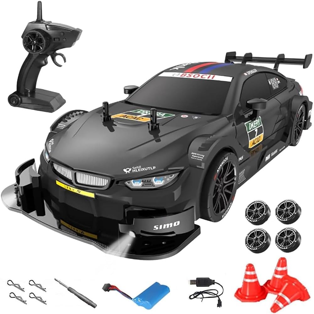 40KM/H RC Drift Car 4WD – 1:16 Fast Remote Control Racing Car with LED Lights, Extra Drift Wheels & Rechargeable Battery | High Performance Sport RC Car for Kids & Adults-image-35