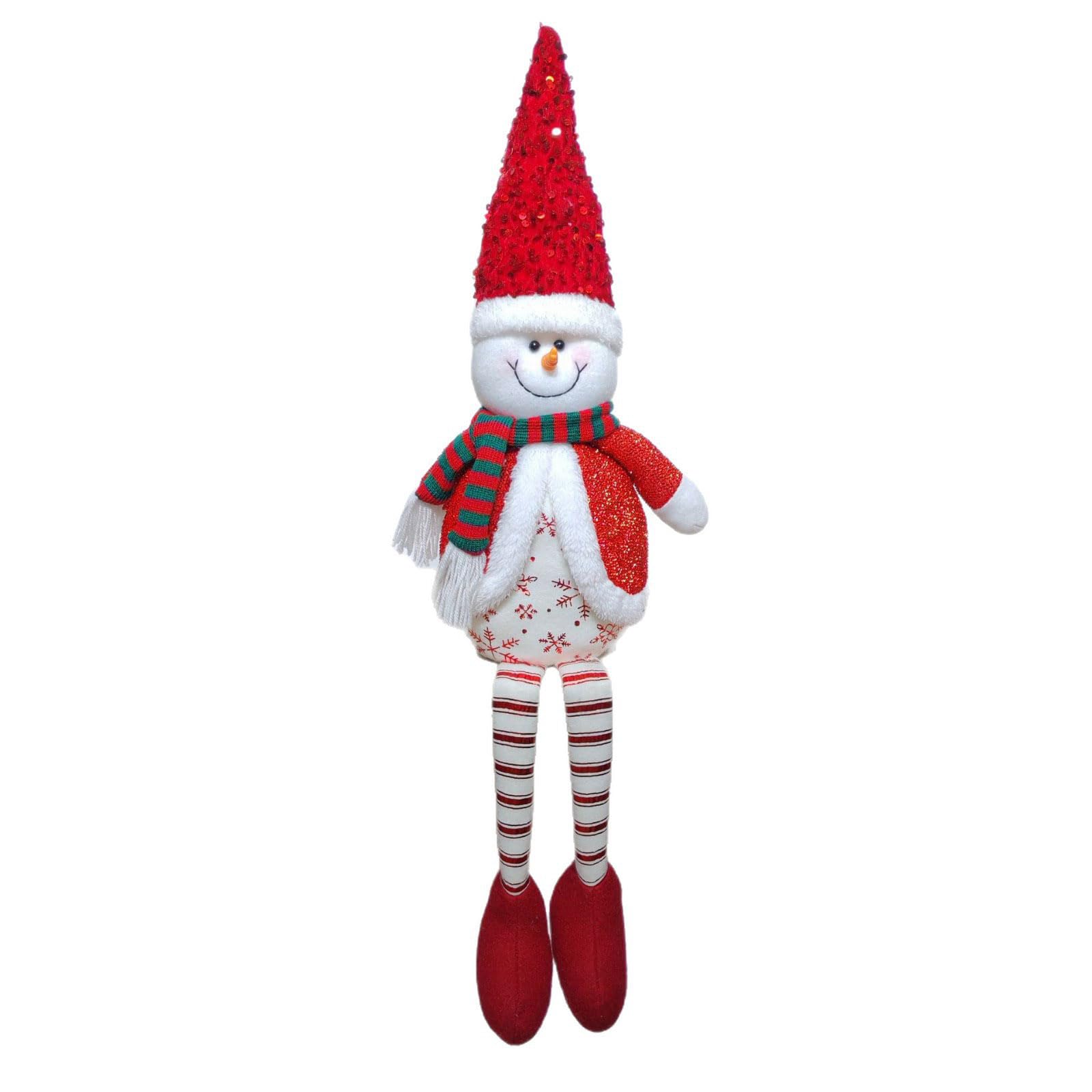 Hsioluted Santa Snowman Reindeer Tabletop Ornament Stuffed Toy Christmas Decorations for Desktop Mantels Bookshelf Kid Room Festival Home Decoration Santa Snowman Figures