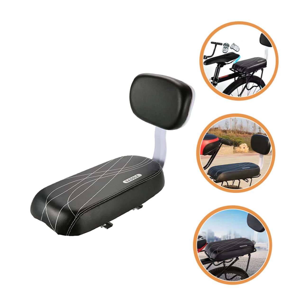 UPKOCH Asiento Trasero para Bicicleta Cojín Ergonomico y Resistente Accesorio para Niño Niña Compatible con Bicicletas De y Urbanas