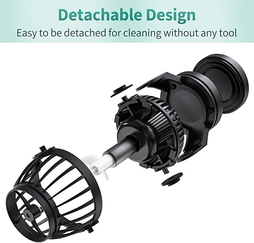 Miniatura 6 de Uniclife Fabricante de ondas de acuario de 2100 GPH para tanques de peces de 60 a 120 galones, bomba de circulación ajustable con controlador y