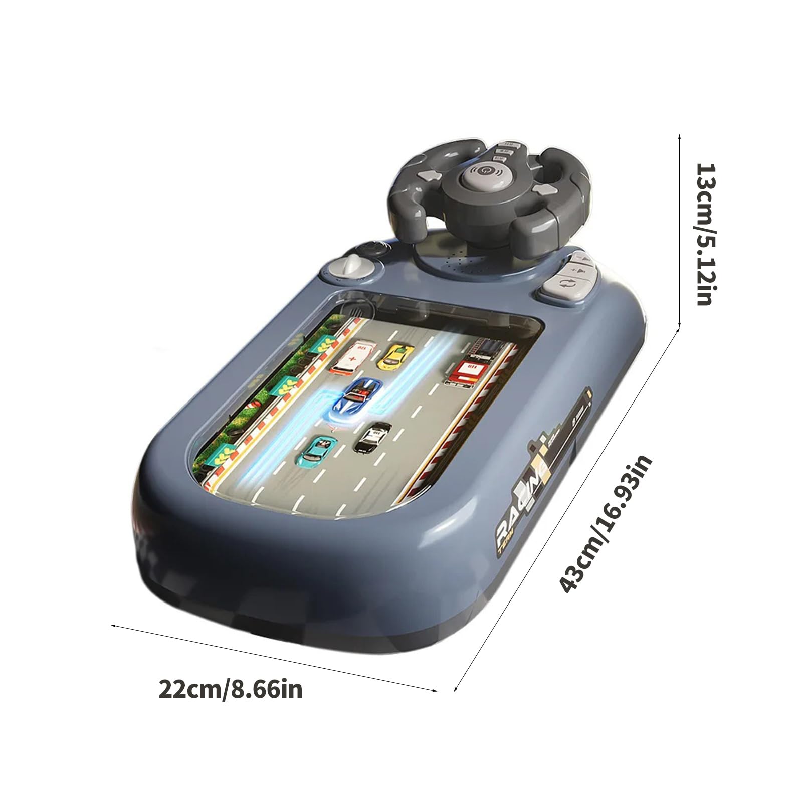 Gioco di auto da corsa simulato con effetto sonoro musicale, volante musicale, giocattolo interattivo, giocattolo interattivo, apprendimento educativo