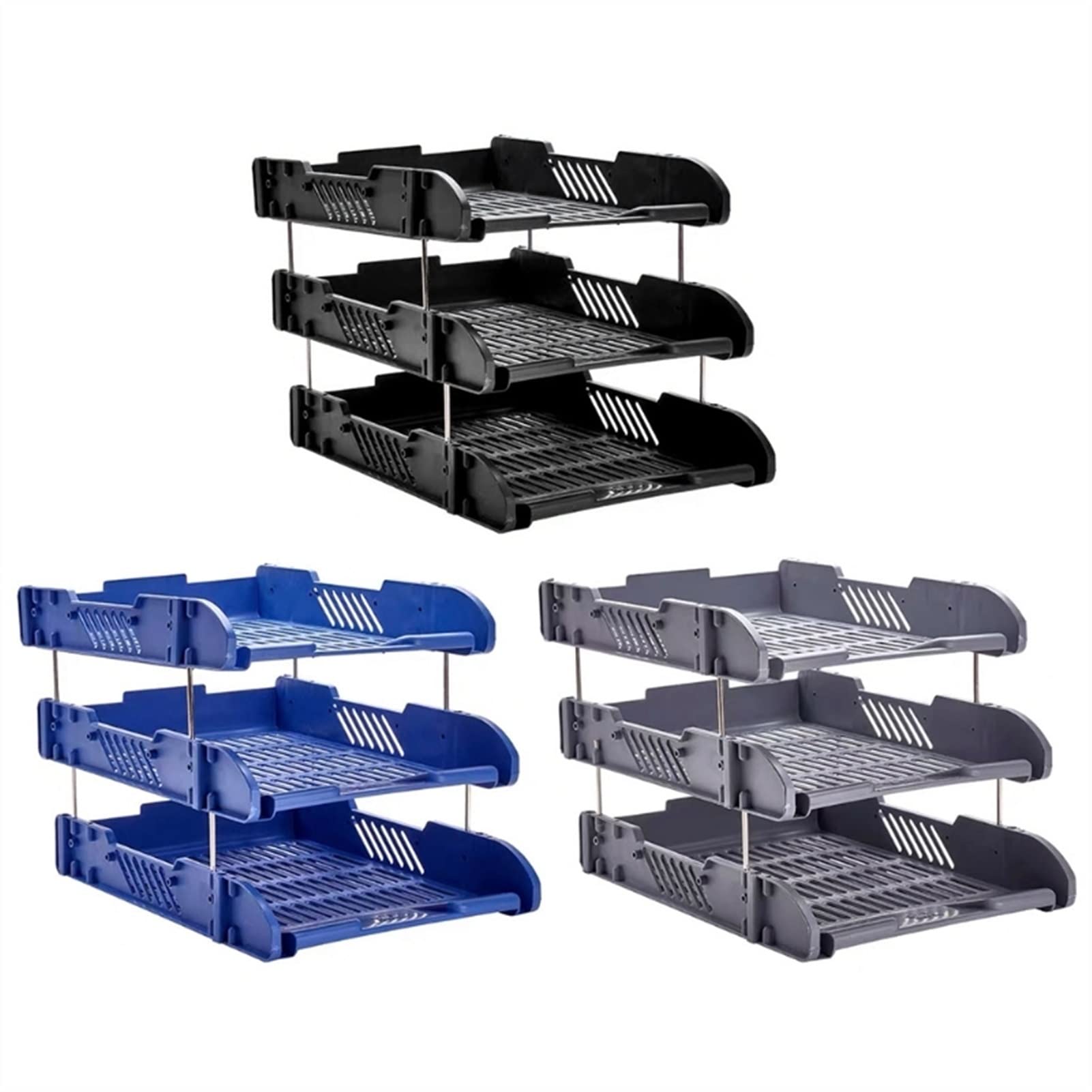 Portadocumenti da scrivania, Portadocumenti a 3 Strati, Vassoio Portadocumenti Spesso, da scrivania for Ufficio, for Studenti, in plastica