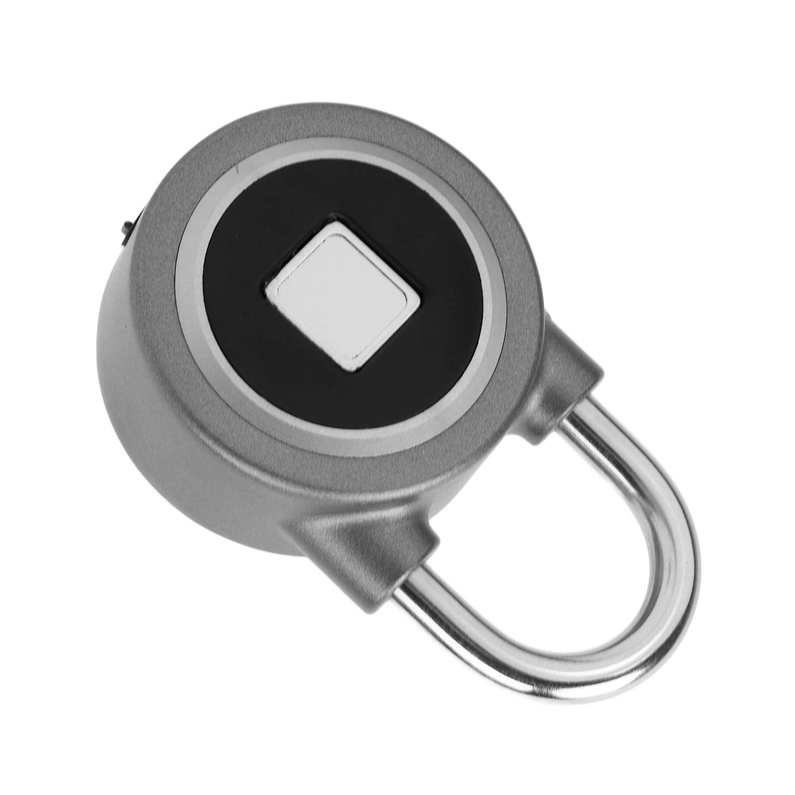 Candado de Huella Digital con Desbloqueo Remoto por Aplicación Bluetooth y Carga por USB para Cajas Fuertes de Gabinetes de Gimnasio (Gris)