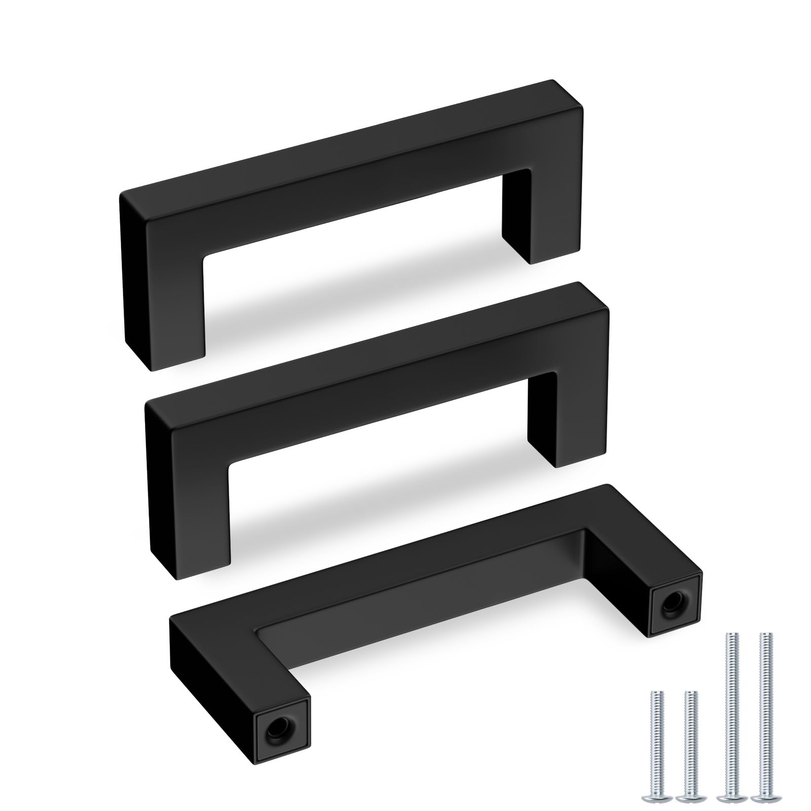 Black Cabinet Handles - Kitchen Drawer Pulls -8 Black Cabinet Handles - Kitchen Drawer Pulls -8