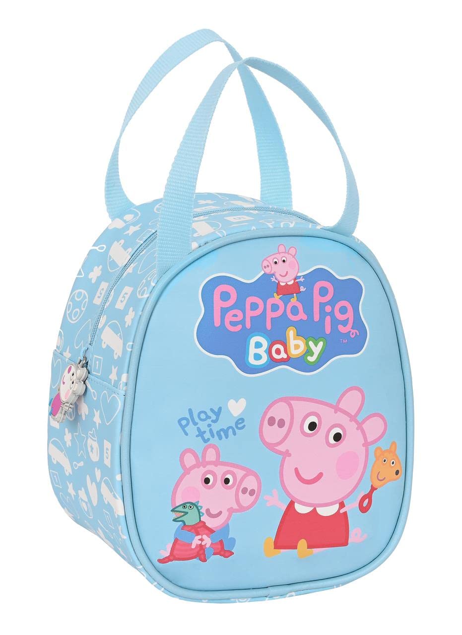 Peppa Pig Baby - Bolso Portameriendas, Portatodo, Máxima Resistencia, Porta Comida, Recreo, 19x14x22 cm, Color