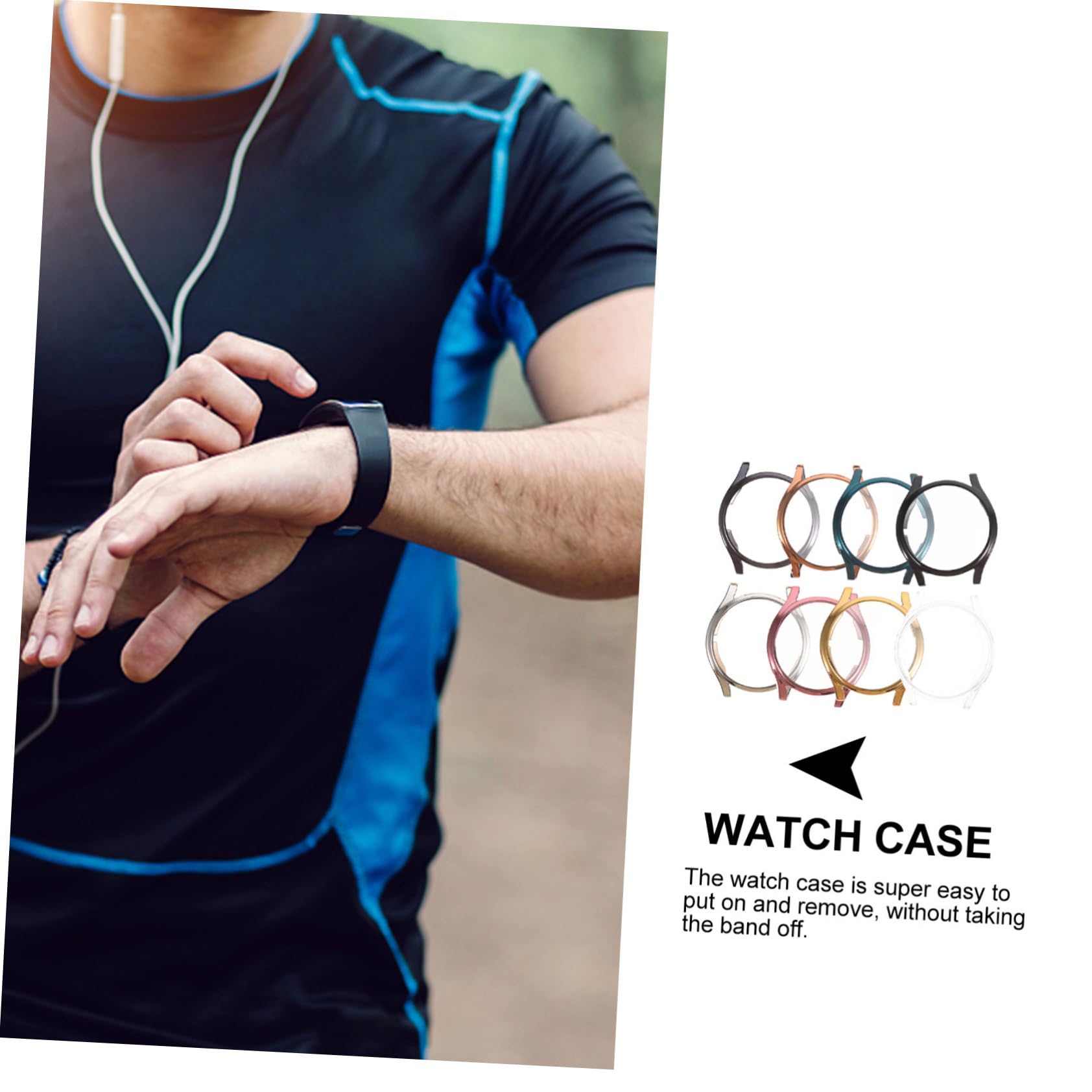 OSALADI 16pièces Coque De Antichoc TPU pour Smartwatch Compatible avec Watch Pro Transparent Doré Foncé