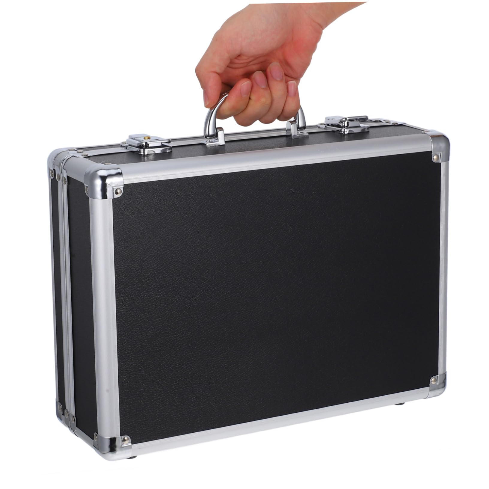 Kisangel Mallette de Rangement Outil Alliage Aluminium Capacité Importante Fermeture Sécurisée à Code Valise Portable pour Organisation Pratique Maison et Déplacement