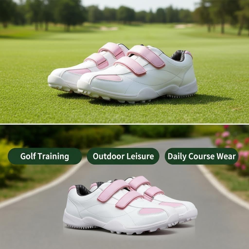 PGM Damen Golfschuhe Wasserdicht Spikeless mit Klettverschluss