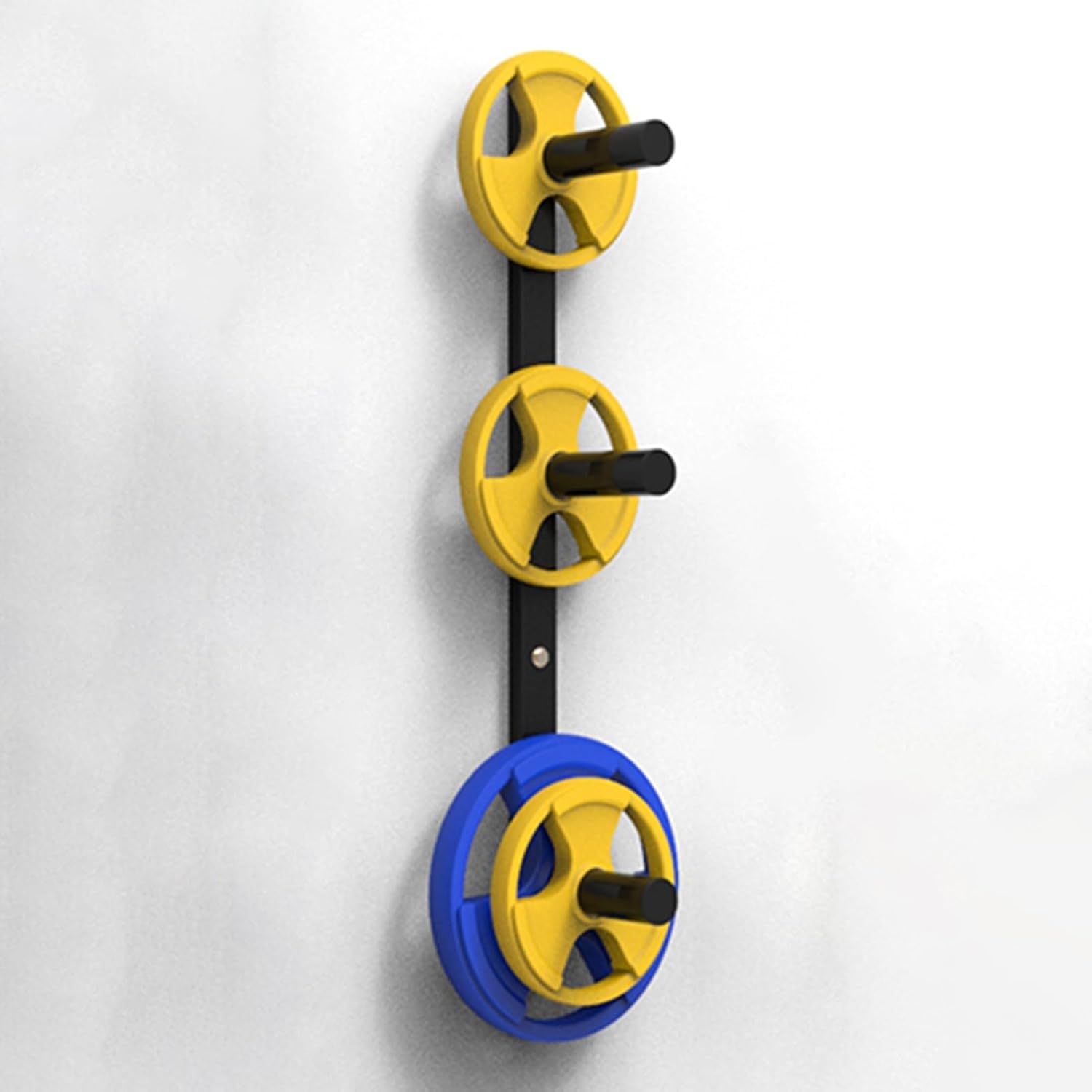 ARCVOX Wall Mount Barbell Plate Rack Space Saving, Multifunctional Barbell Plate Holder, Fitness Equipment Storage Rack, 250kg Strong Bearing Capacity (Size : 2 Levels)