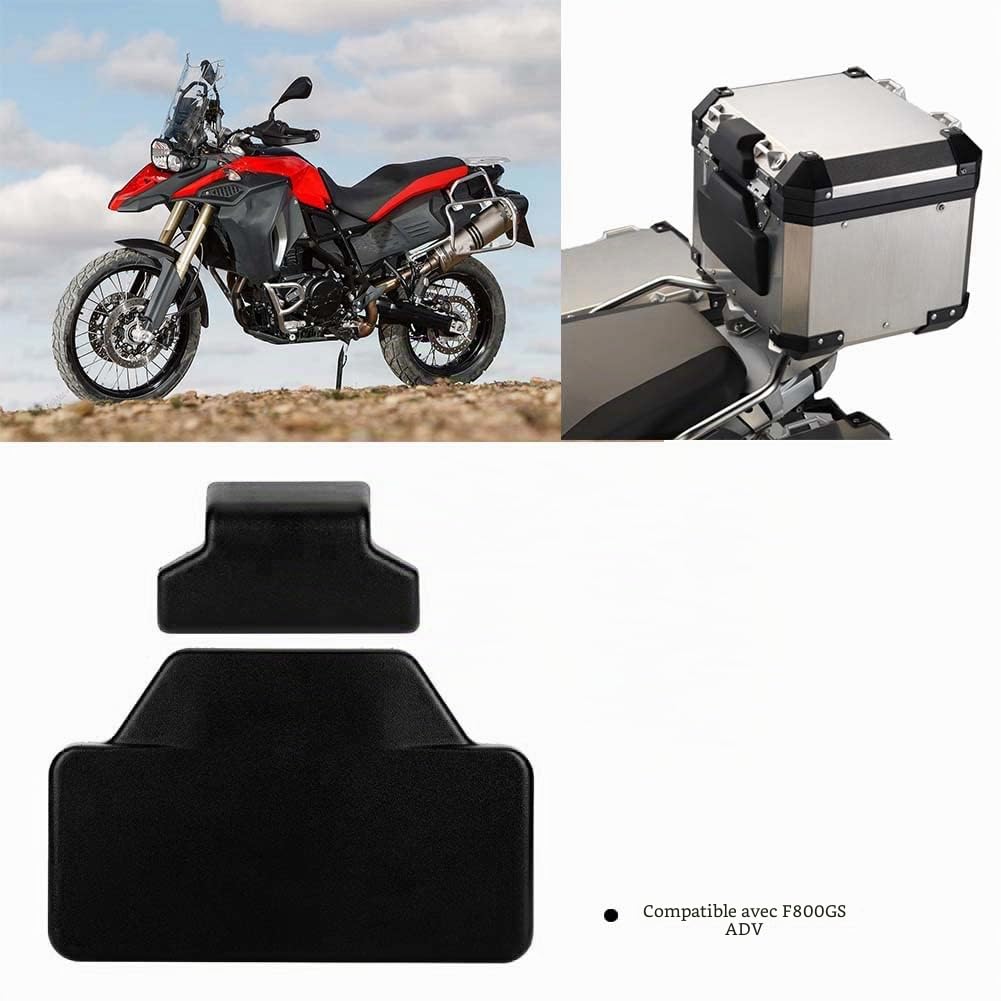 Dossier Top Case Moto, Topcas De Coussin De Dossier De Moto, Accessoire De Dossier De Passager De Coffre De Sacoche De Coussin Arrière En Caoutchouc Adapté Pour F800GS (Noir)