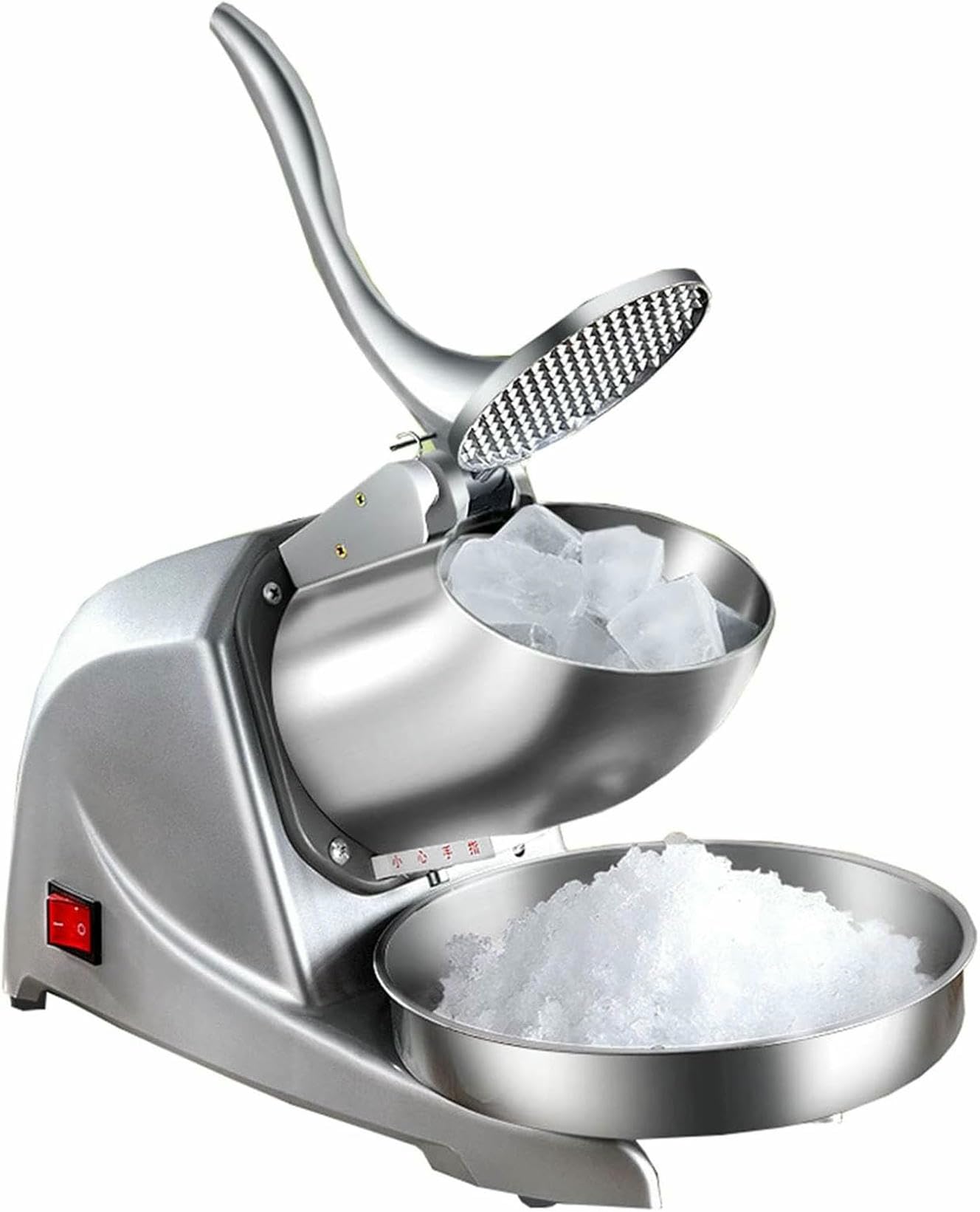 Crusher di Ghiaccio, Macchina per Rasole di Ghiaccio Elettrico, velocità Regolabile, Macina Fino A 95 kg/h, Produttore di Cono di Neve in Acciaio Inossidabile per Uso Domestico E Commerciale