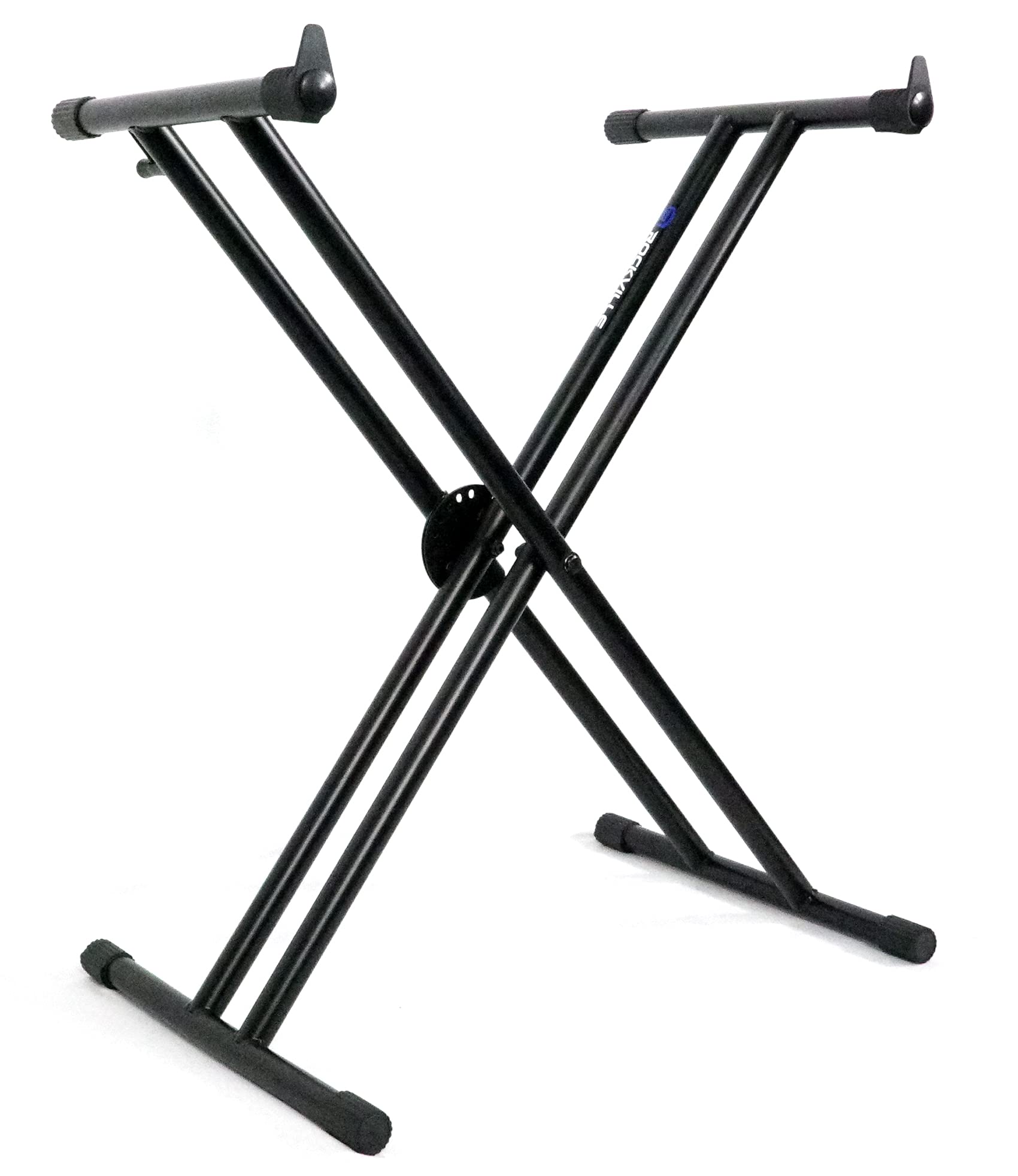 Rockville RKS30X Double X Braced Keyboard Stand w Push Button Lock Mechanism