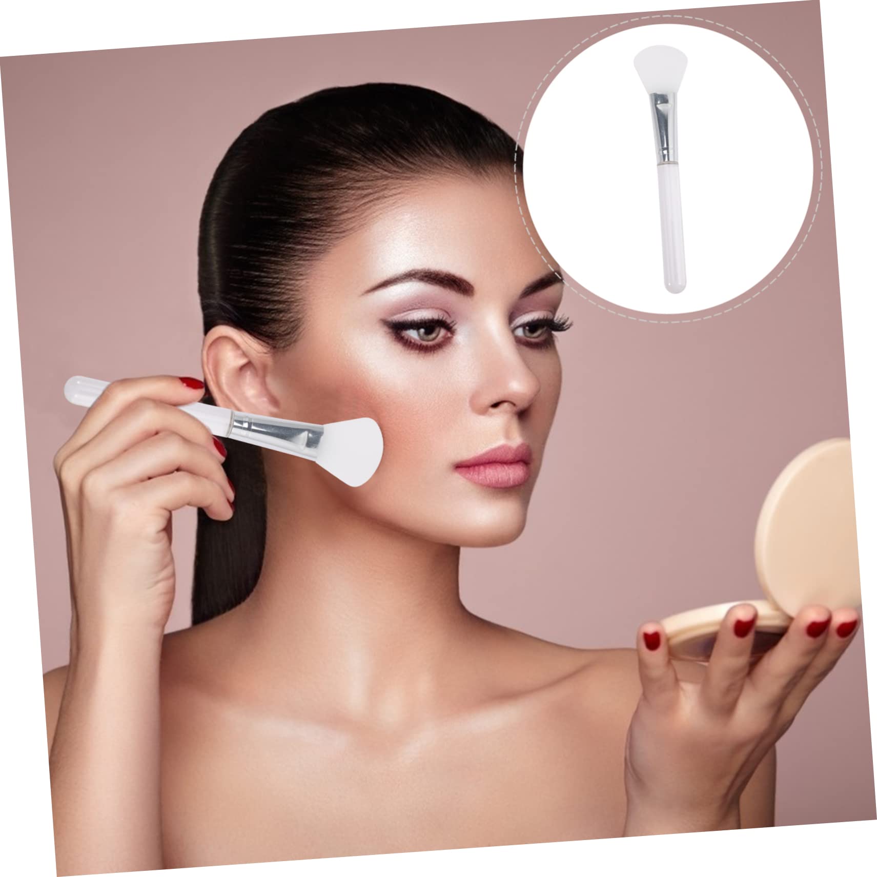 FRCOLOR 25pezzi Pennelli Silicone Per Maschera Viso Applicatori Pratici Per Trattamenti Di Bellezza Facili Da Pulire e Portatili Per Zone Difficili Da Raggiungere