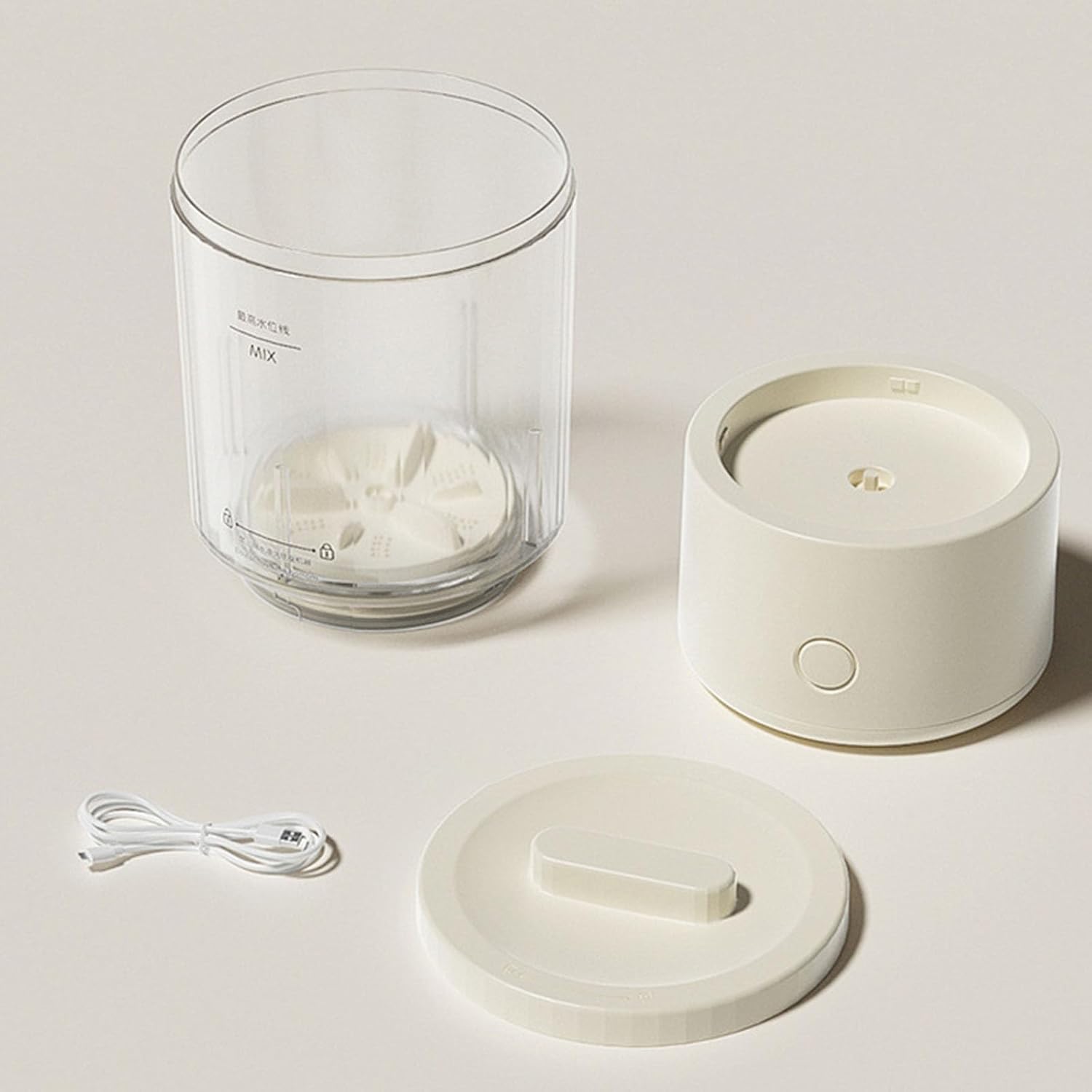 1.6L Portable Washing Machine Rechargeable, Compact Washer for Underwear Clothes Travel Camping Apartment Quiet Motor Rechargeable Portable Washer for Underwear Socks Clothes Apartment Dorm