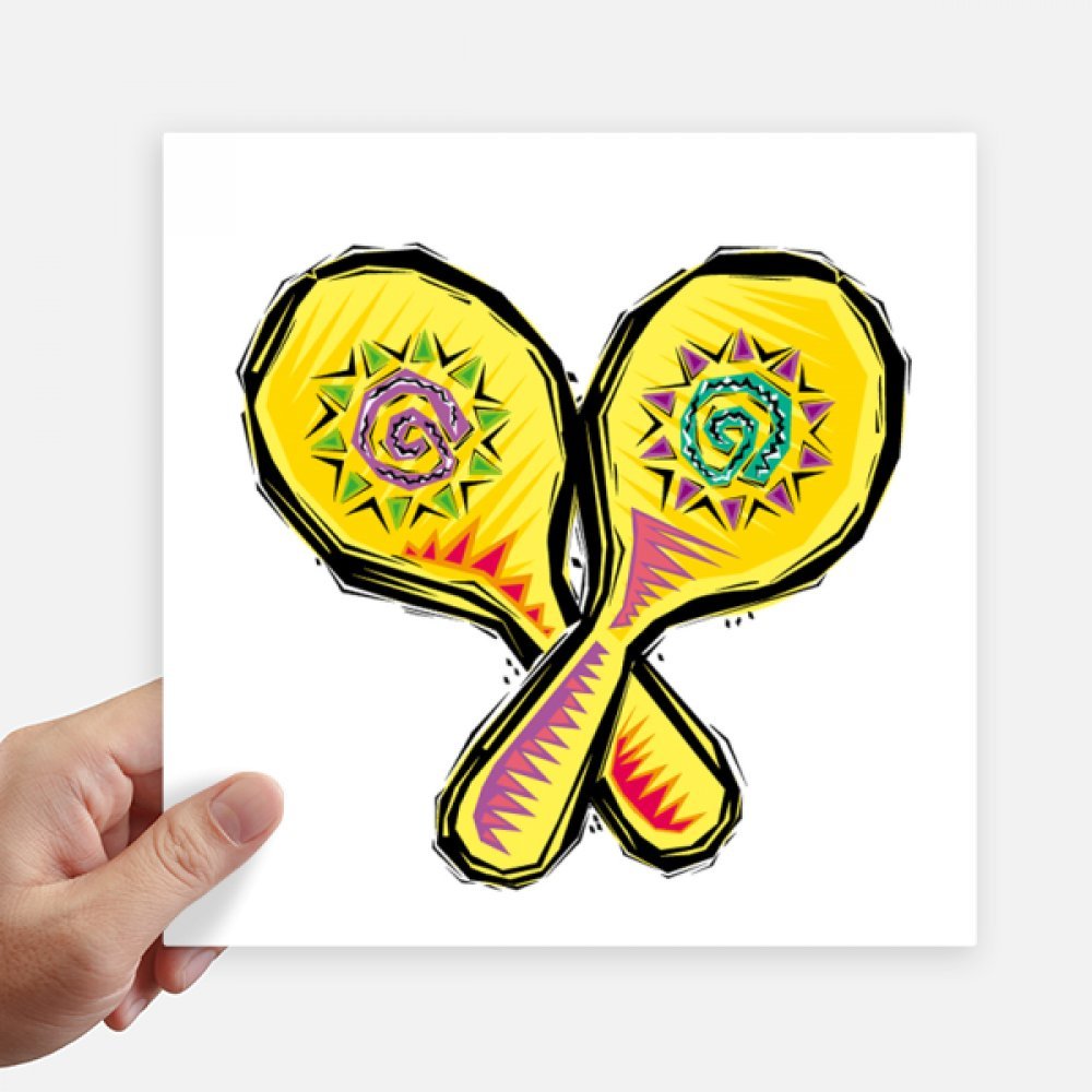 Sticker ordinateur portable et valise jaune 20 cm pour masquer les rayures - 4 Autocollants carrés