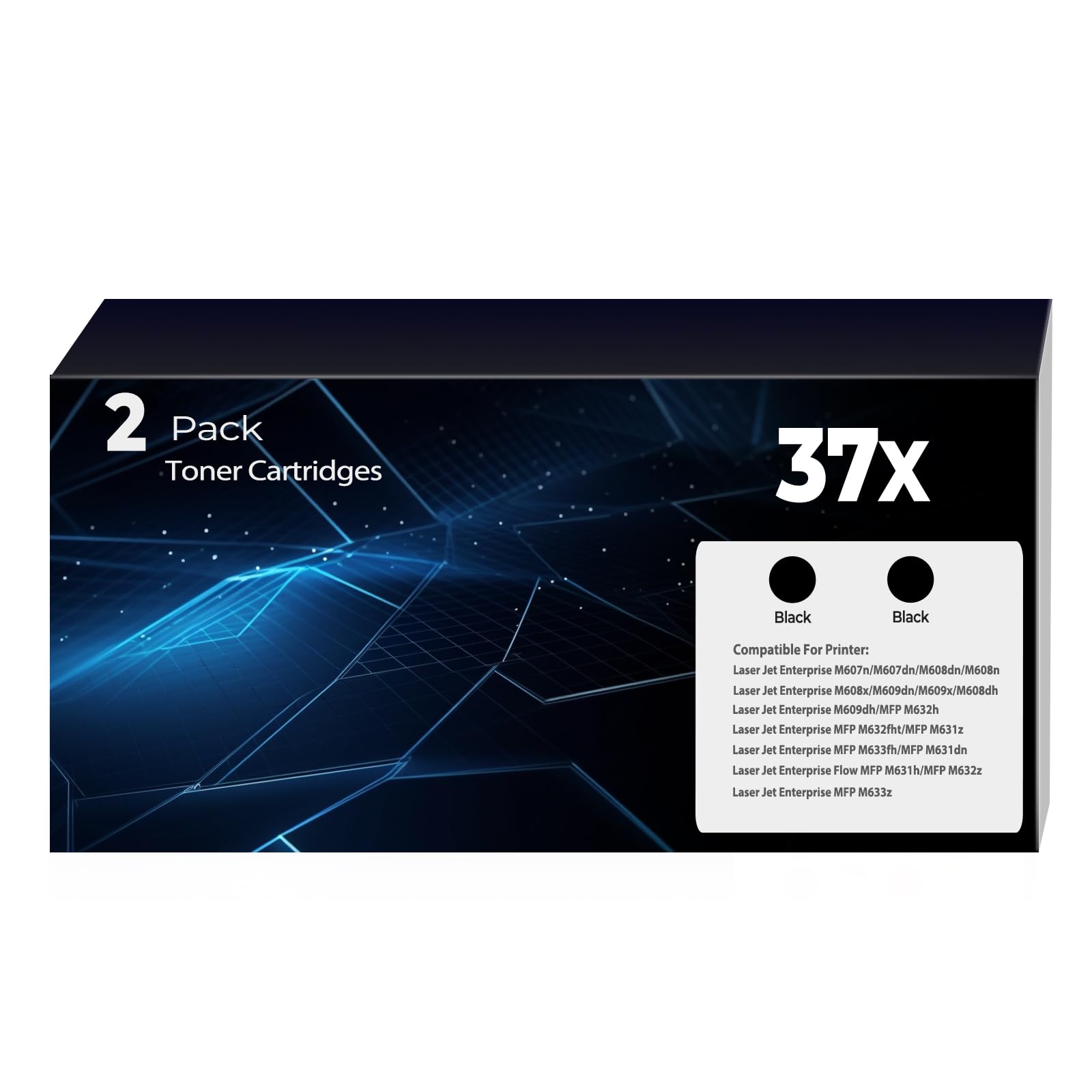 Photo 1 of ***FACTORY SEALED***

37X Toner Cartridges Replacement Enterprise M607, M608, M609 Series for HP 37X 37A Toner (with Chip) CF237X CF237A Works for Enterprise MFP M631, M632, M633 Series Printer 2 Pack (2BK)