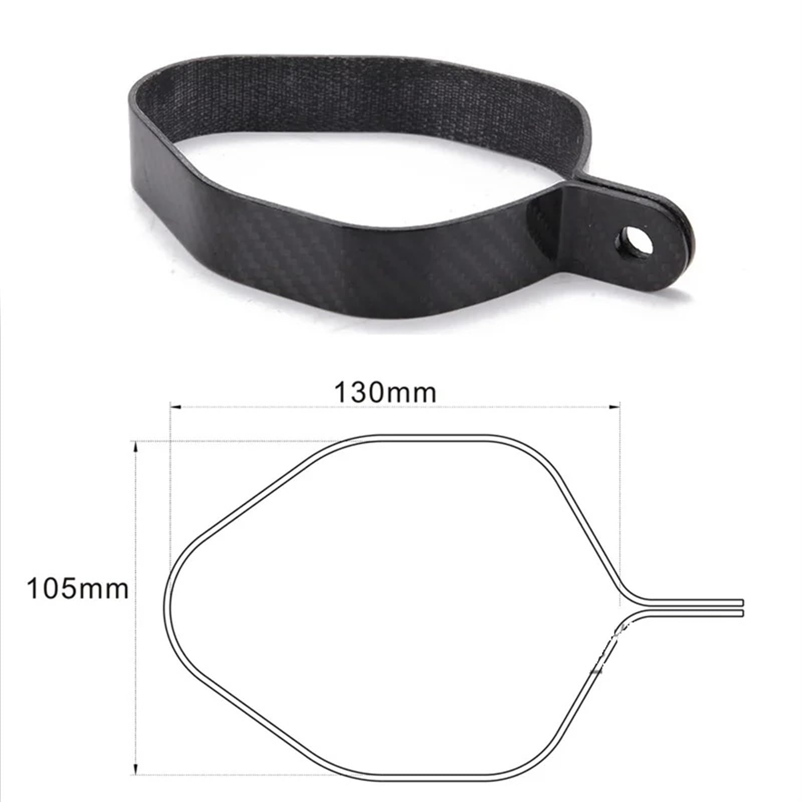 Support De Silencieux Hexagonal En Carbone Pour Moto - Universal, Acier Inoxydable, Résistant à La Chaleur