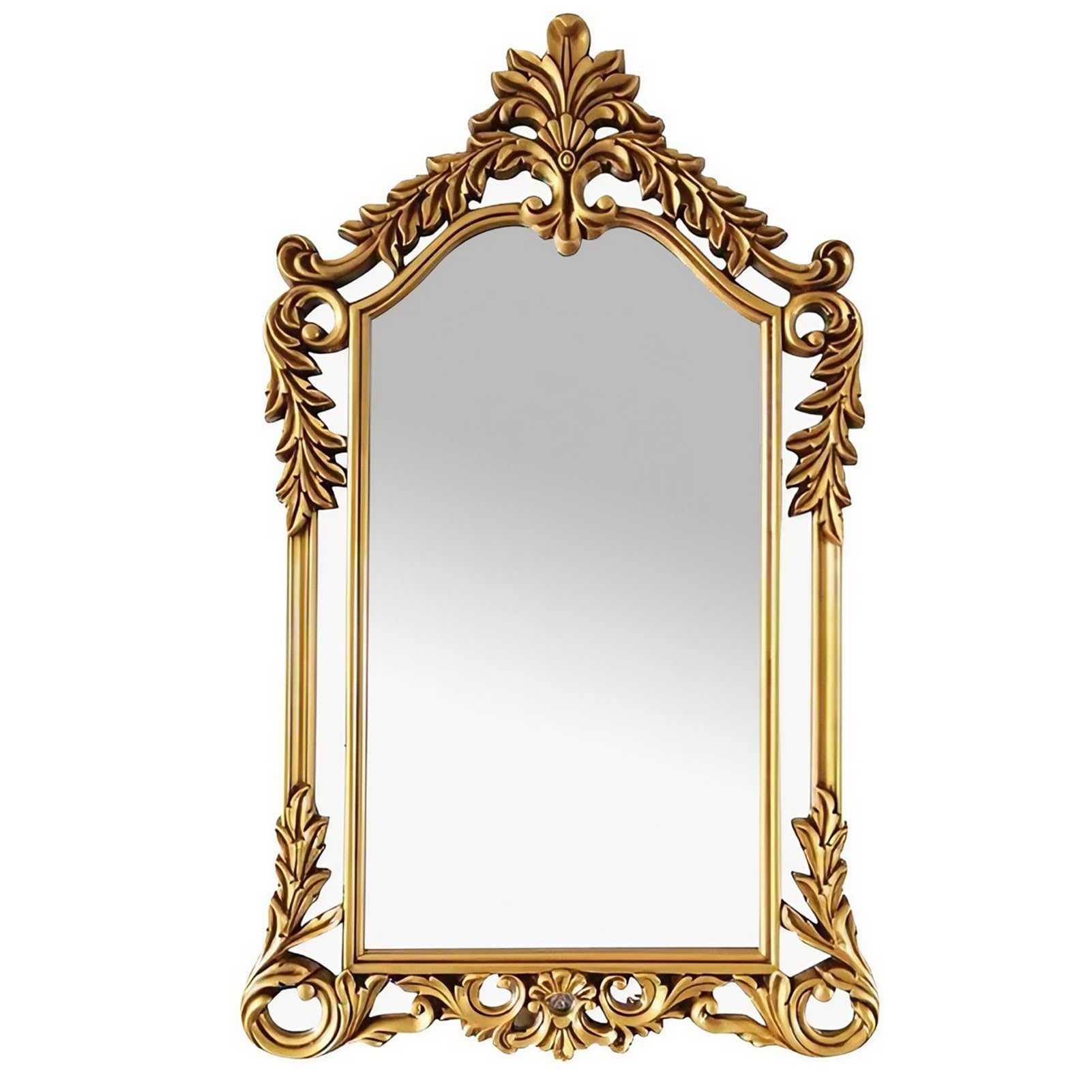 FGXHHS Gold Vintage Wall Mirror with Ornate Frame, 47×30inch Antique Baroque Decorative for Living Room,Entryway, Fireplace,Bathroom